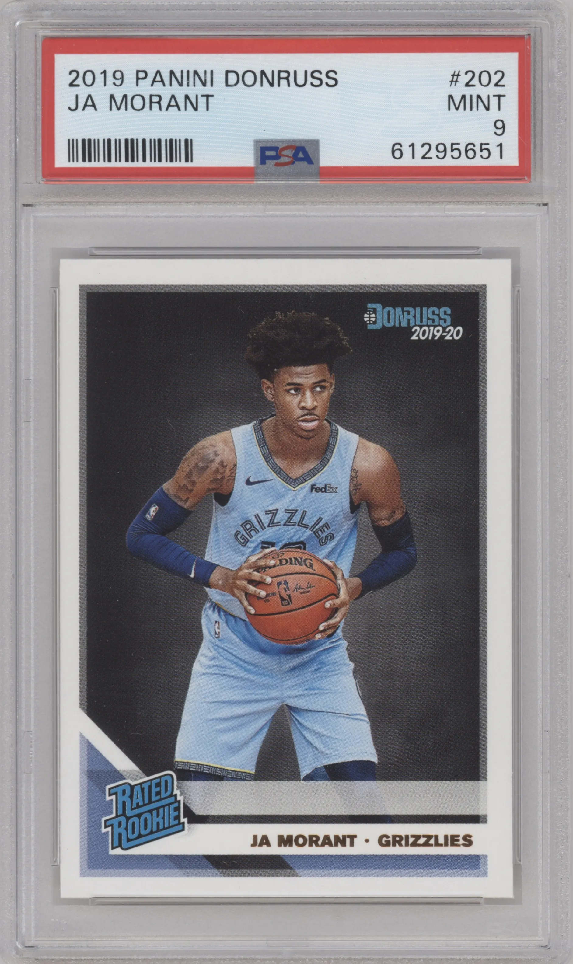 2019 Panini Donruss Rated Rookie Ja Morant PSA 9