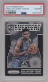Karl-Anthony Towns from the 2015-16 Panini Prizm  set graded by PSA and given an overall grade of 10.