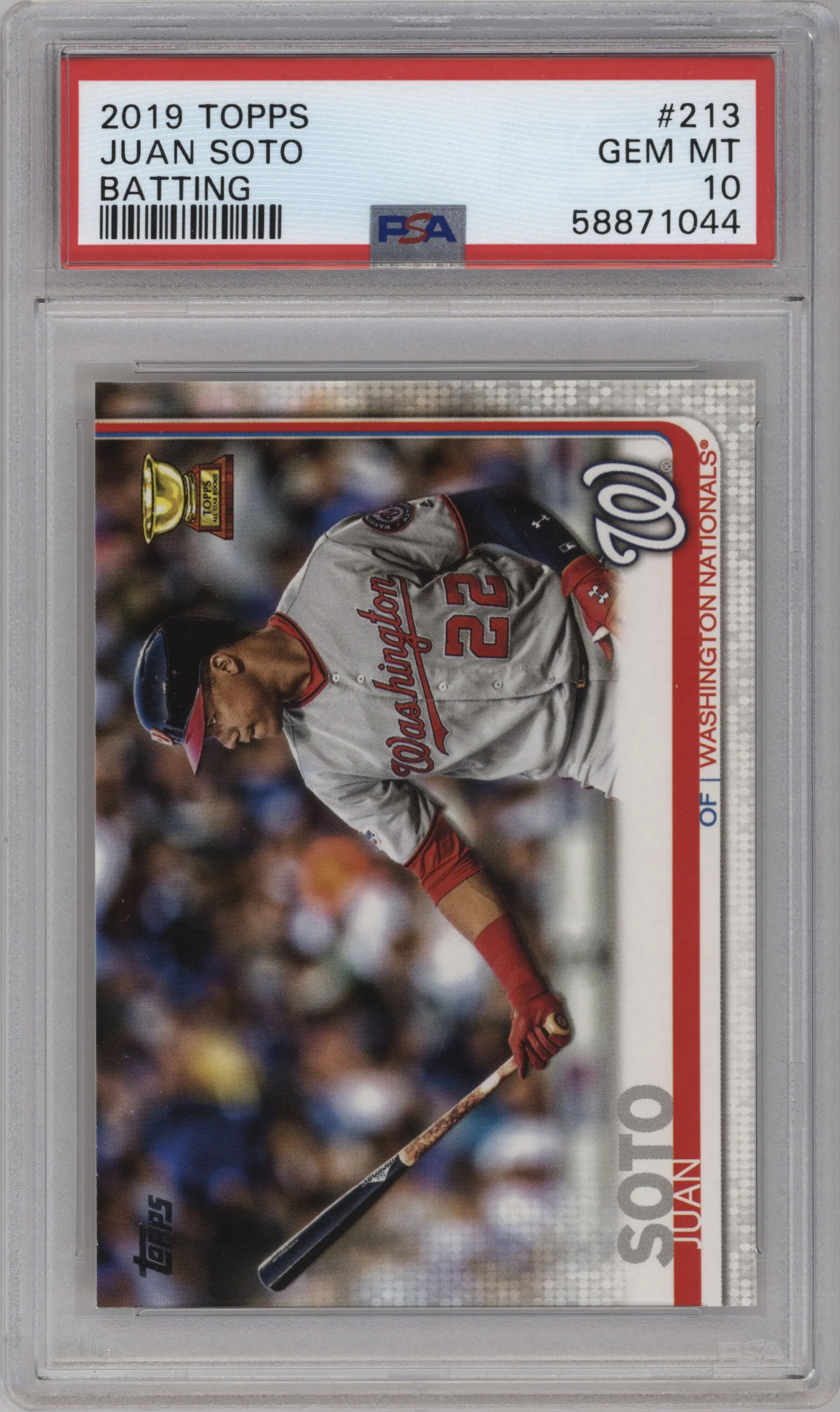 2019 Topps Series 1 Juan Soto PSA 10