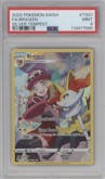 Braixen from the 2022 Pokemon SWSH set graded by PSA and given an overall grade of 9.