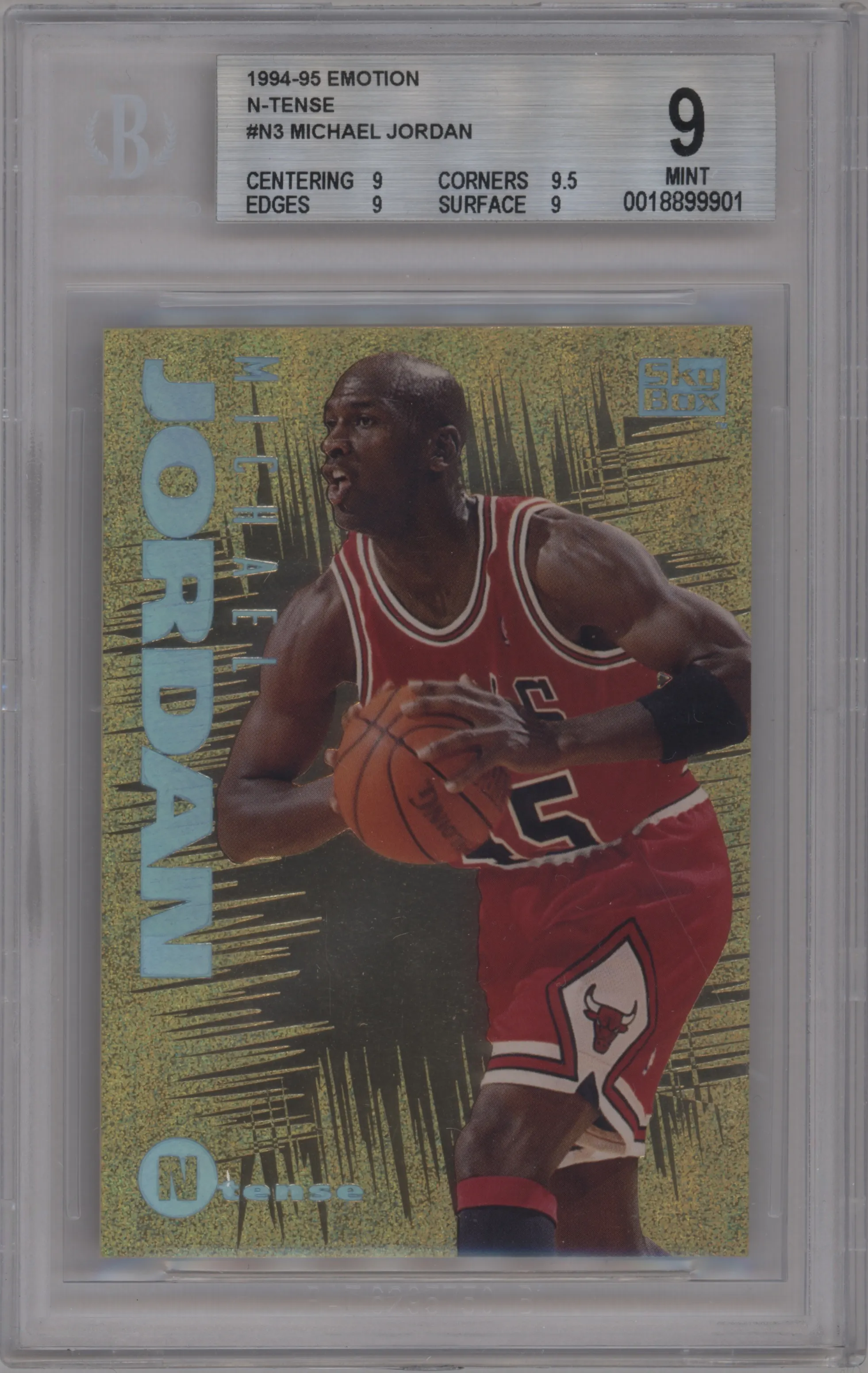 1994 Skybox E-Motion N-Tense Michael Jordan #3 BGS 9