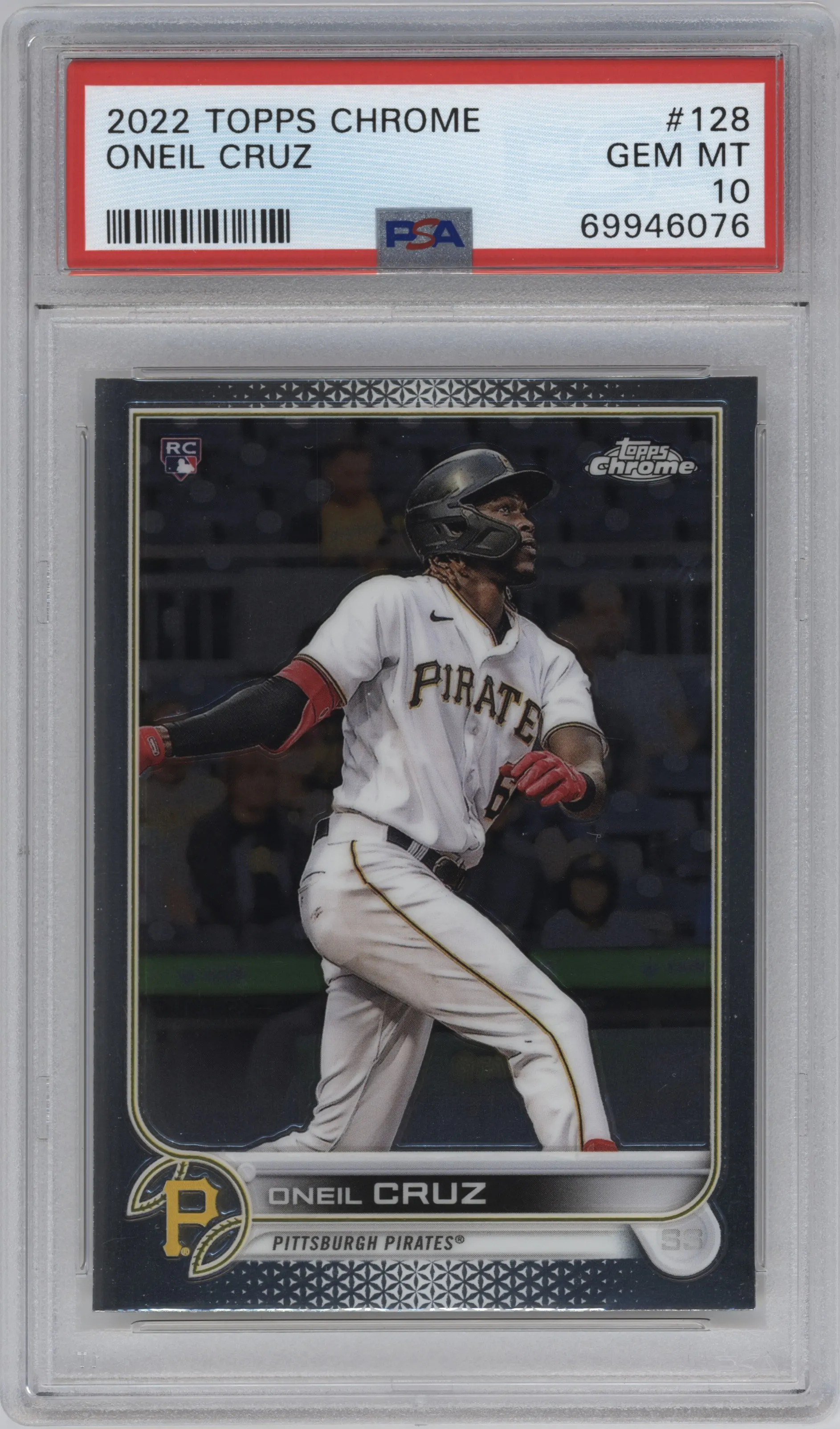 2022 Topps Chrome Oneil Cruz PSA 10