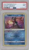 Radiant Greninja from the 2022 Pokemon SWSH set graded by PSA and given an overall grade of 9.