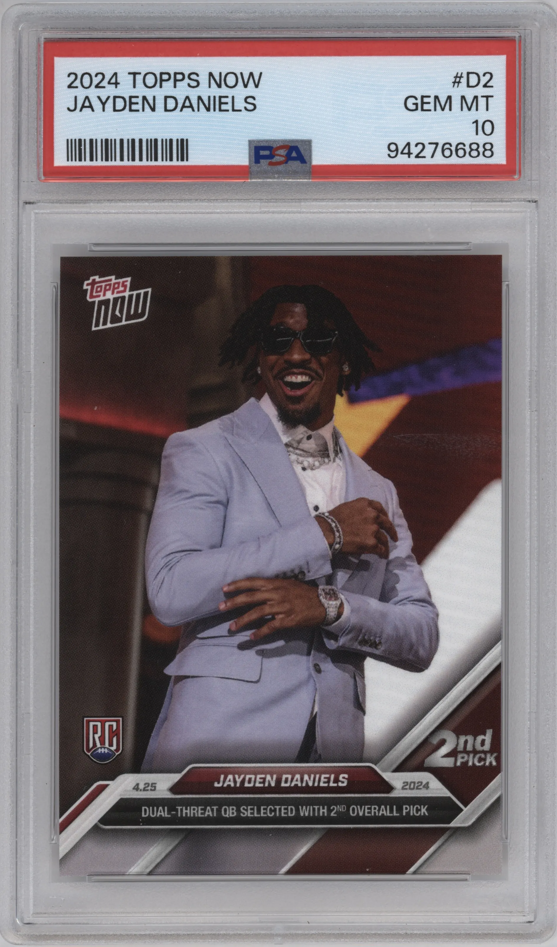 2024 Topps Now Jayden Daniels #D-2 PSA 10