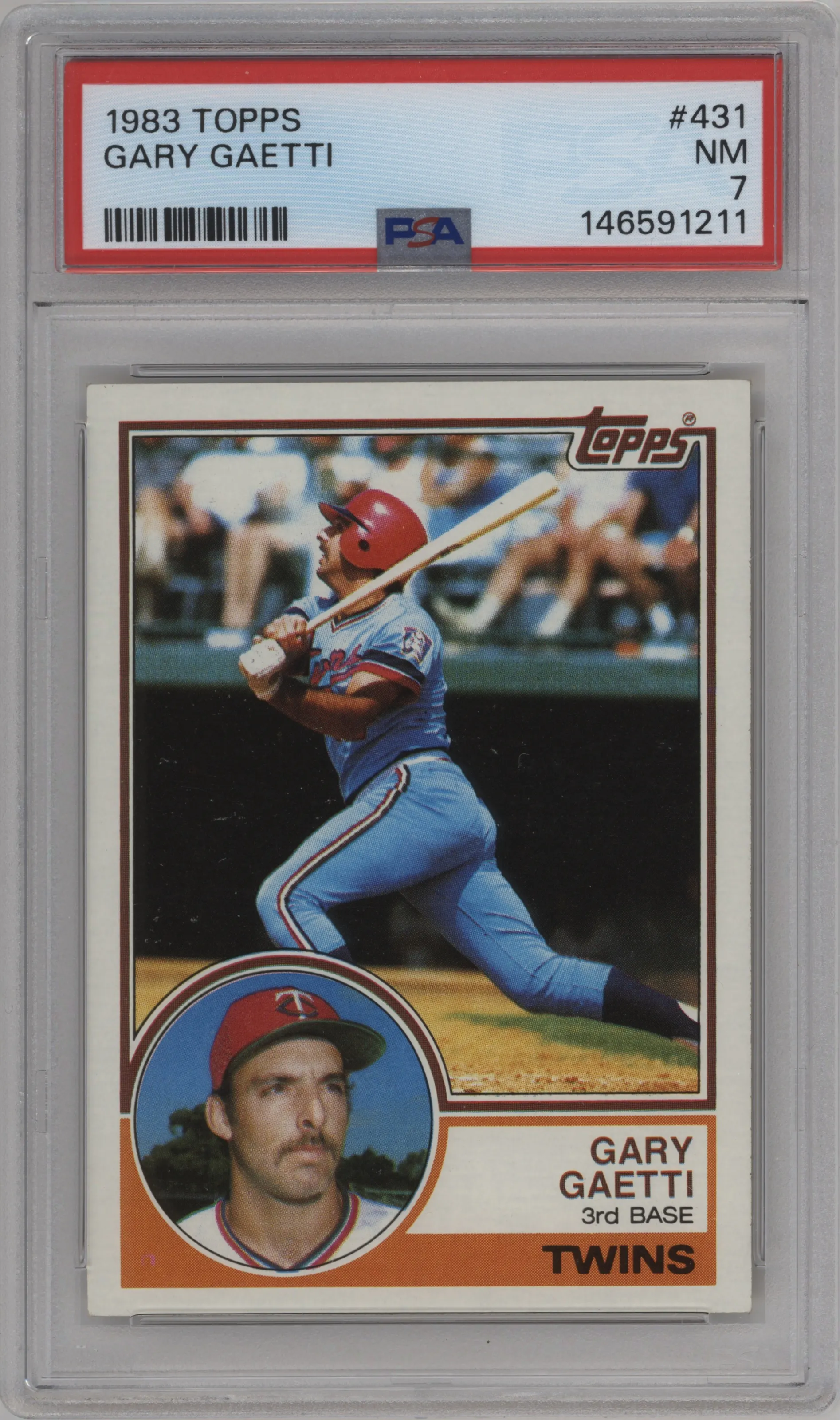 1983 Topps Gary Gaetti #431 PSA 7