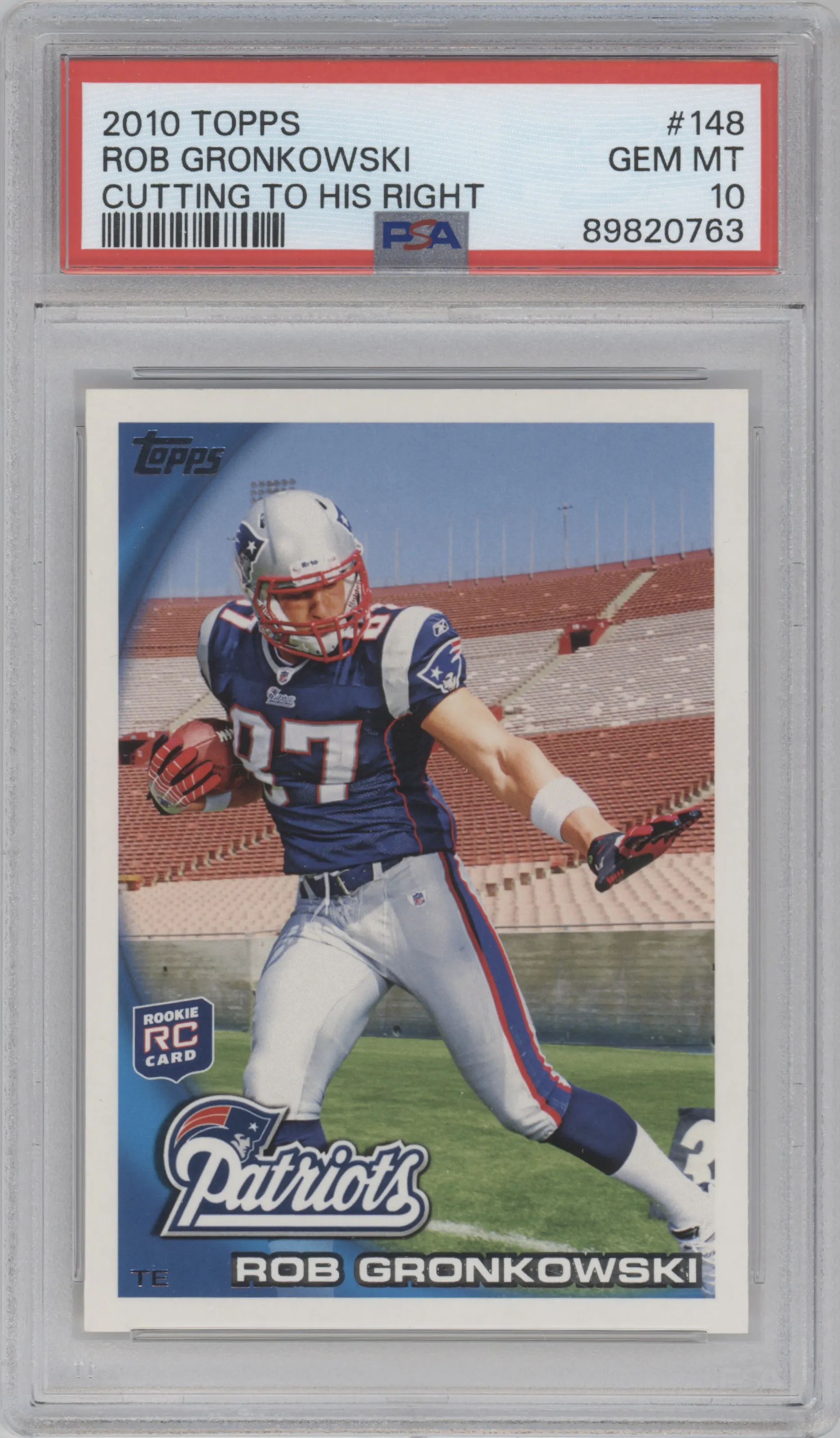 2010 Topps Rob Gronkowski #148 PSA 10