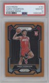 Amen Thompson from the 2023-24 Panini Prizm set featuring a Orange Prizm parallel graded by PSA and given an overall grade of 10.