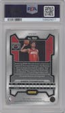 Amen Thompson from the 2023-24 Panini Prizm set featuring a Orange Prizm parallel graded by PSA and given an overall grade of 10.