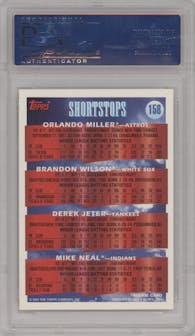 Orlando Miller/Brandon Wilson/Derek Jeter/Mike Neal from the 1994 Topps set graded by PSA and given an overall grade of 10.