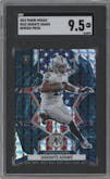 Davante Adams from the 2022 Panini Mosaic set featuring a Genesis parallel graded by SGC and given an overall grade of 9.5.