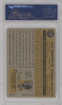 Jose Valdivielso from the 1960 Topps set graded by PSA and given an overall grade of 7.