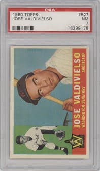 Jose Valdivielso from the 1960 Topps set graded by PSA and given an overall grade of 7.