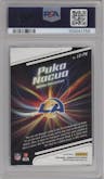 Puka Nacua from the 2023 Donruss Optic set featuring a Ice Prizm parallel graded by PSA and given an overall grade of 10.