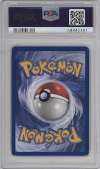 Articuno from the 1999 Pokemon set graded by PSA and given an overall grade of 8.