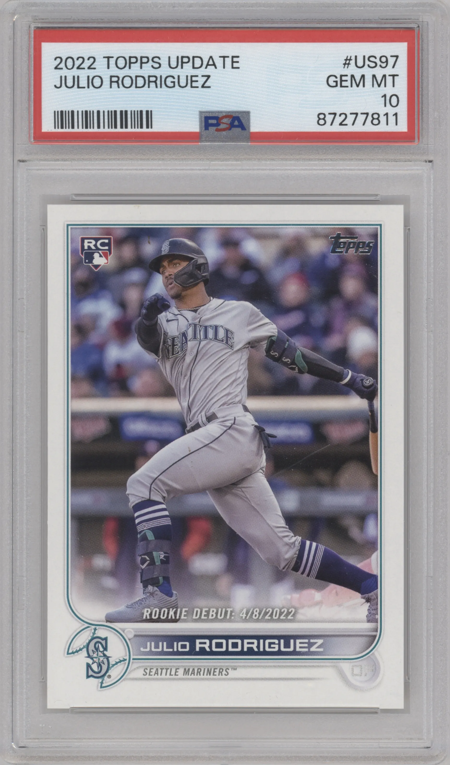 2022 Topps Update Julio Rodriguez PSA 10