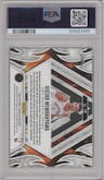 Victor Wembanyama from the 2023-24 Panini Phoenix set featuring a Gold parallel graded by PSA and given an overall grade of 9.