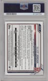 Blaze Jordan from the 2021 Bowman set graded by PSA and given an overall grade of 9.
