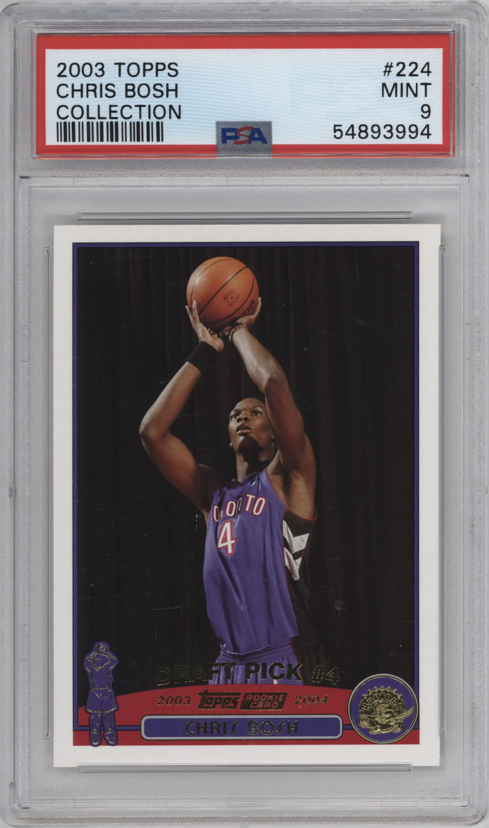 2003 Topps Collection Chris Bosh #224 PSA 9