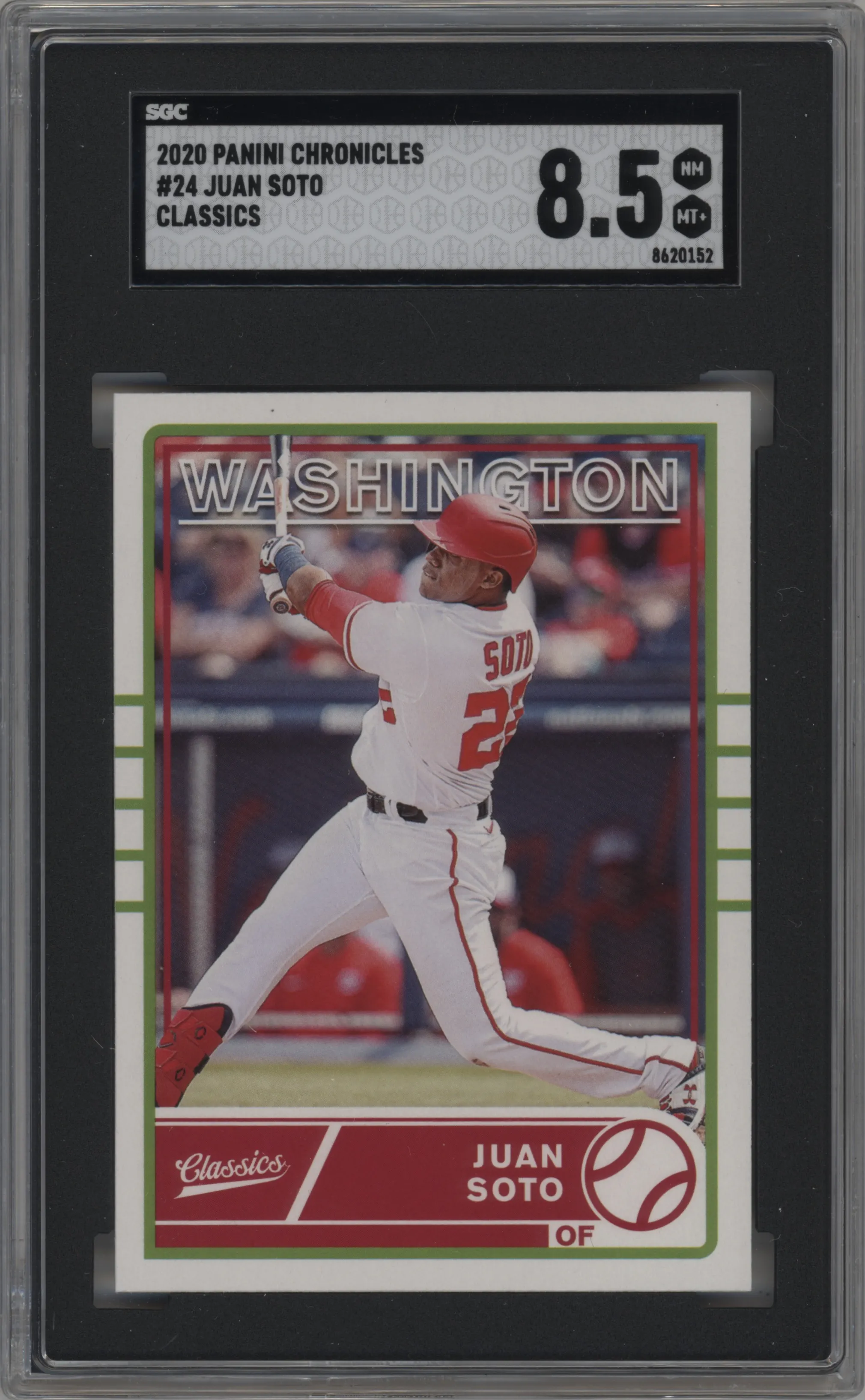 2020 Panini Chronicles Classics Juan Soto SGC 8.5