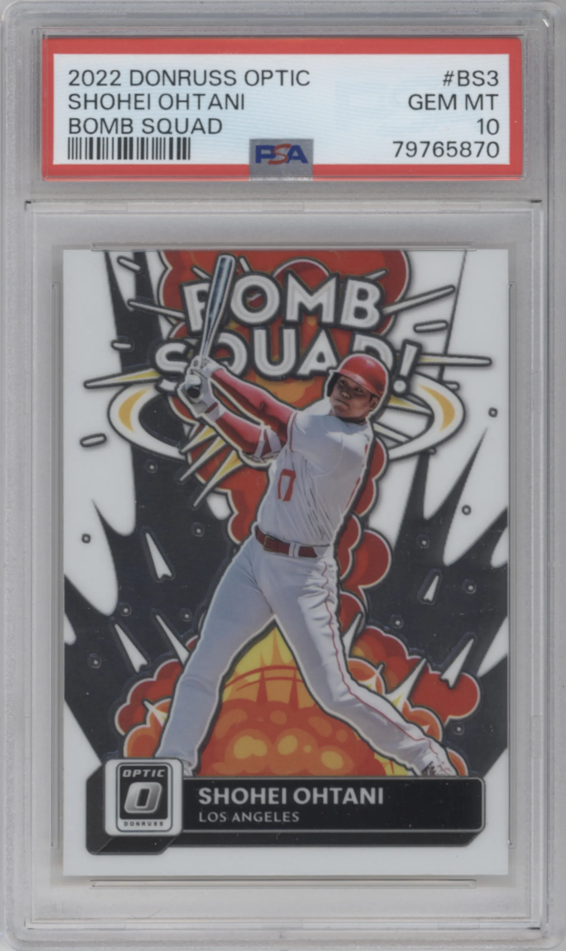 2022 Donruss Optic Bomb Squad Shohei Ohtani #BS-3 PSA 10