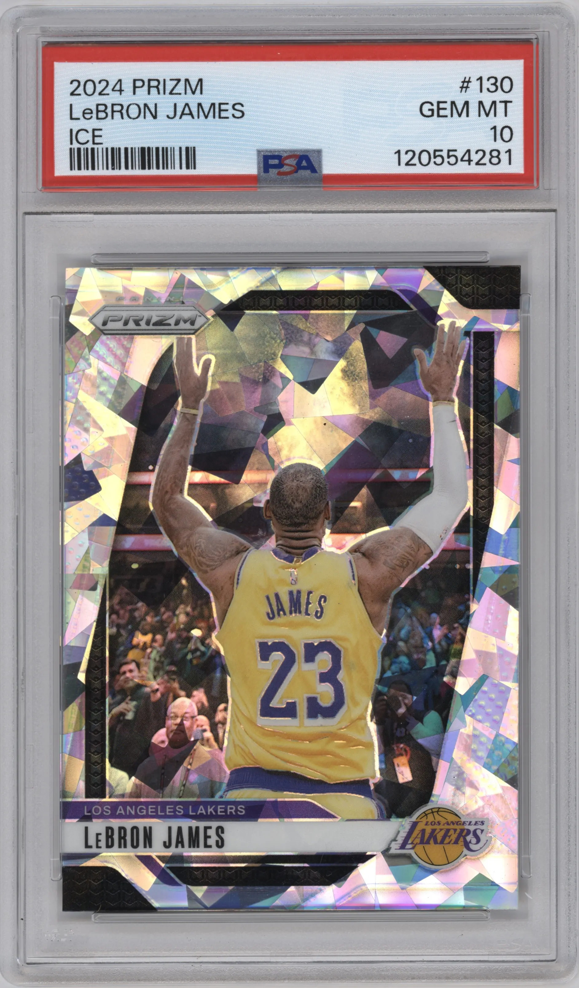 2024 Panini Prizm LeBron James Ice Prizm #130 PSA 10