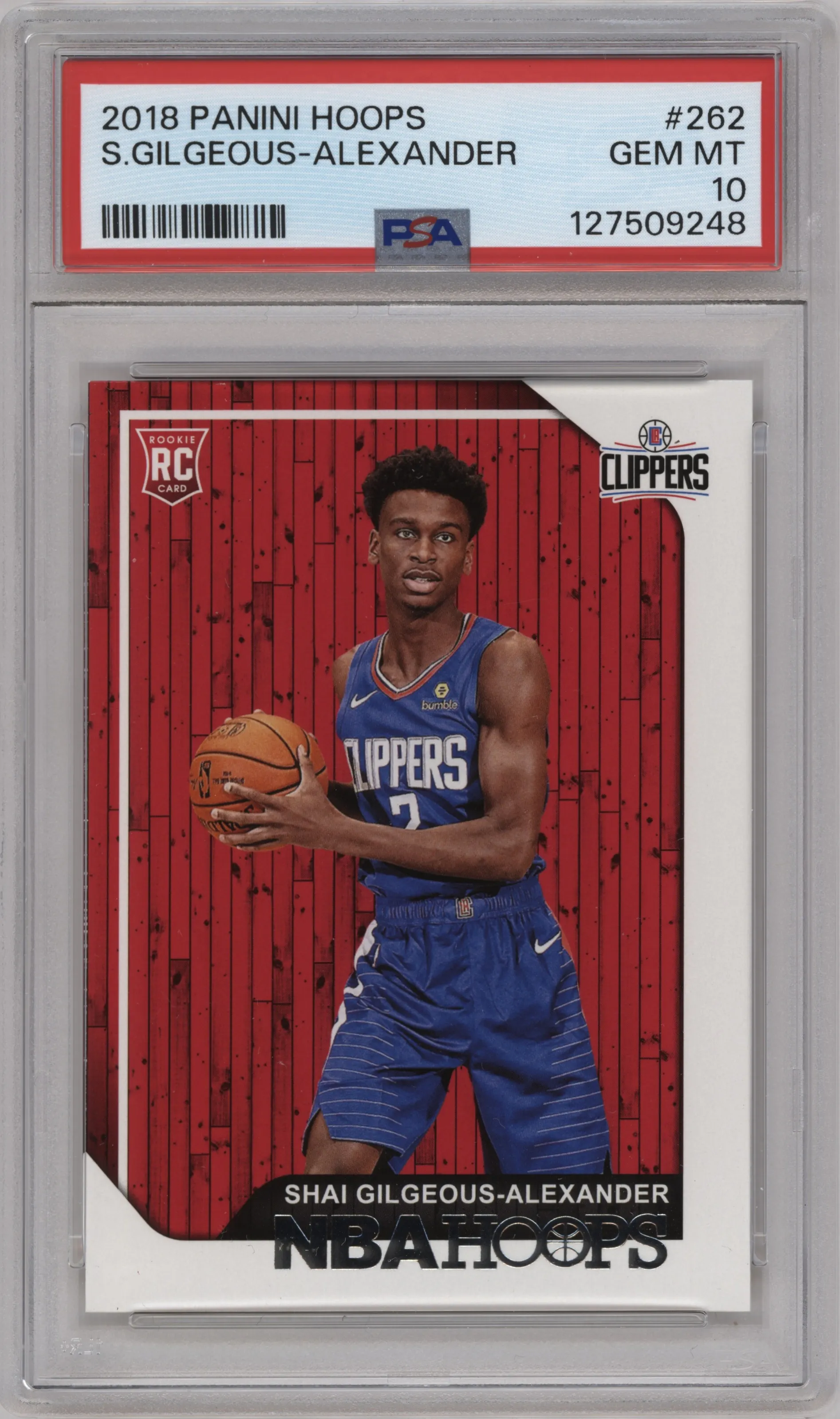 2018 Panini NBA Hoops Shai Gilgeous-Alexander PSA 10