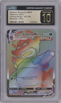 Galarian Slowking VMAX from the 2021 Pokemon SWSH set graded by CSG and given an overall grade of 10.