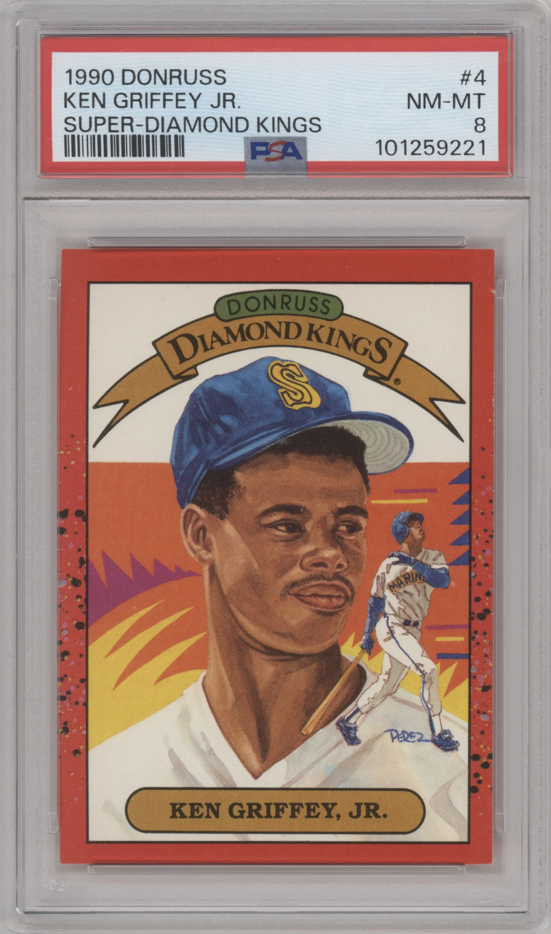 1990 Donruss Super Diamond Kings Ken Griffey, Jr. #4 PSA 8
