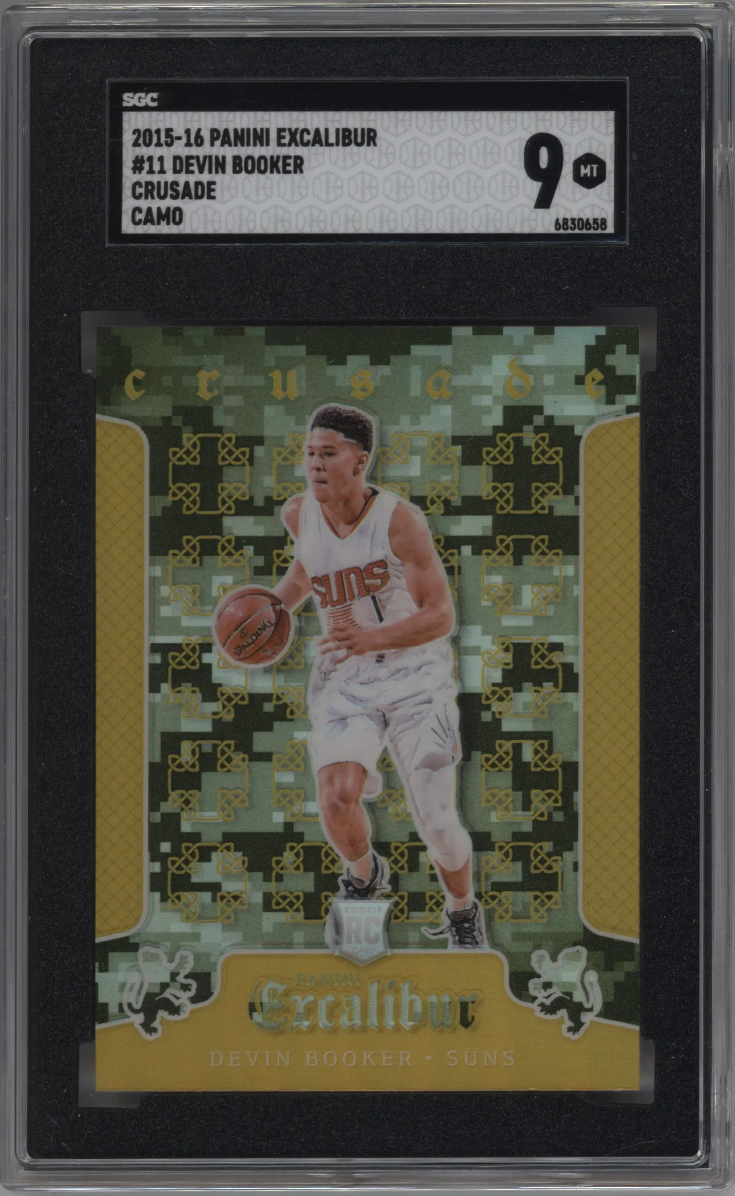 2015 Panini Excalibur Crusade Devin Booker SGC 9