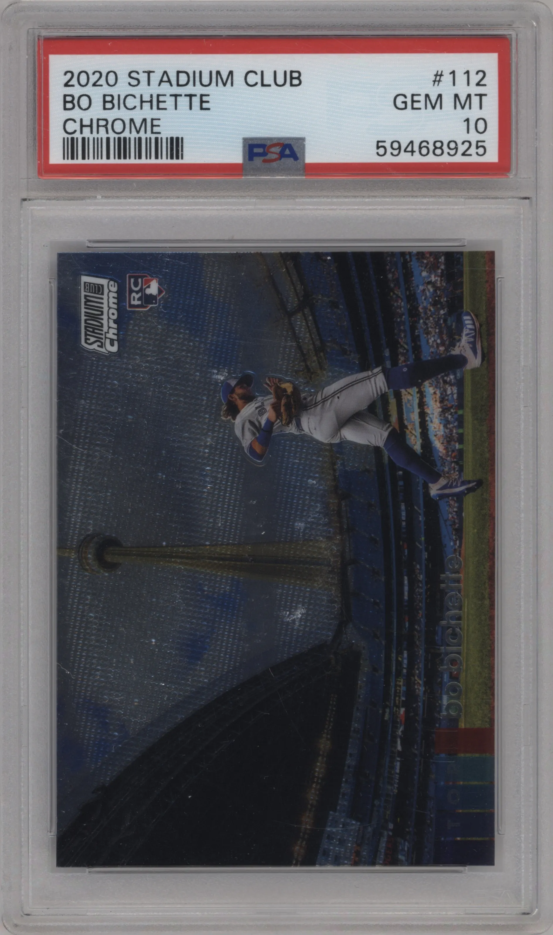 2020 Topps Stadium Club Chrome Bo Bichette #112 PSA 10
