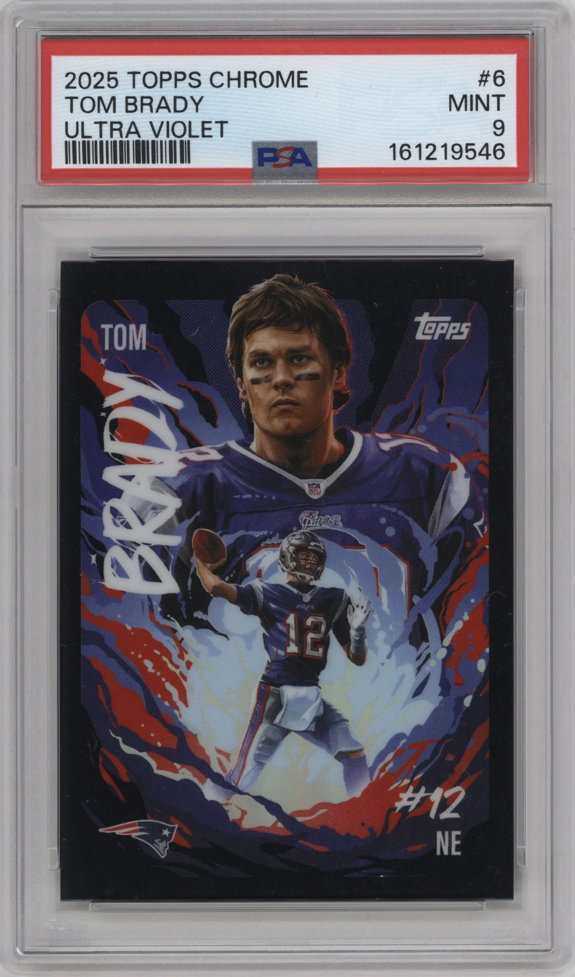 2025 Topps Chrome Ultra Violet Tom Brady #UV-6 PSA 9