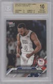 Steph Curry from the 2024 Topps Now Olympics set graded by Beckett and given an overall grade of 10.