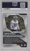 Quinyon Mitchell from the 2024 Panini Prizm set featuring a Silver Prizm parallel graded by PSA and given an overall grade of 10.