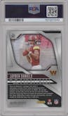Jayden Daniels from the 2024 Panini Prizm set graded by PSA and given an overall grade of 10.