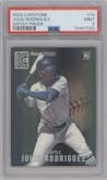 Julio Rodriguez from the 2022 Panini Capstone set featuring a Artist Proof parallel graded by PSA and given an overall grade of 9.