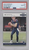 Drake Maye from the 2024 Donruss set graded by PSA and given an overall grade of 10.