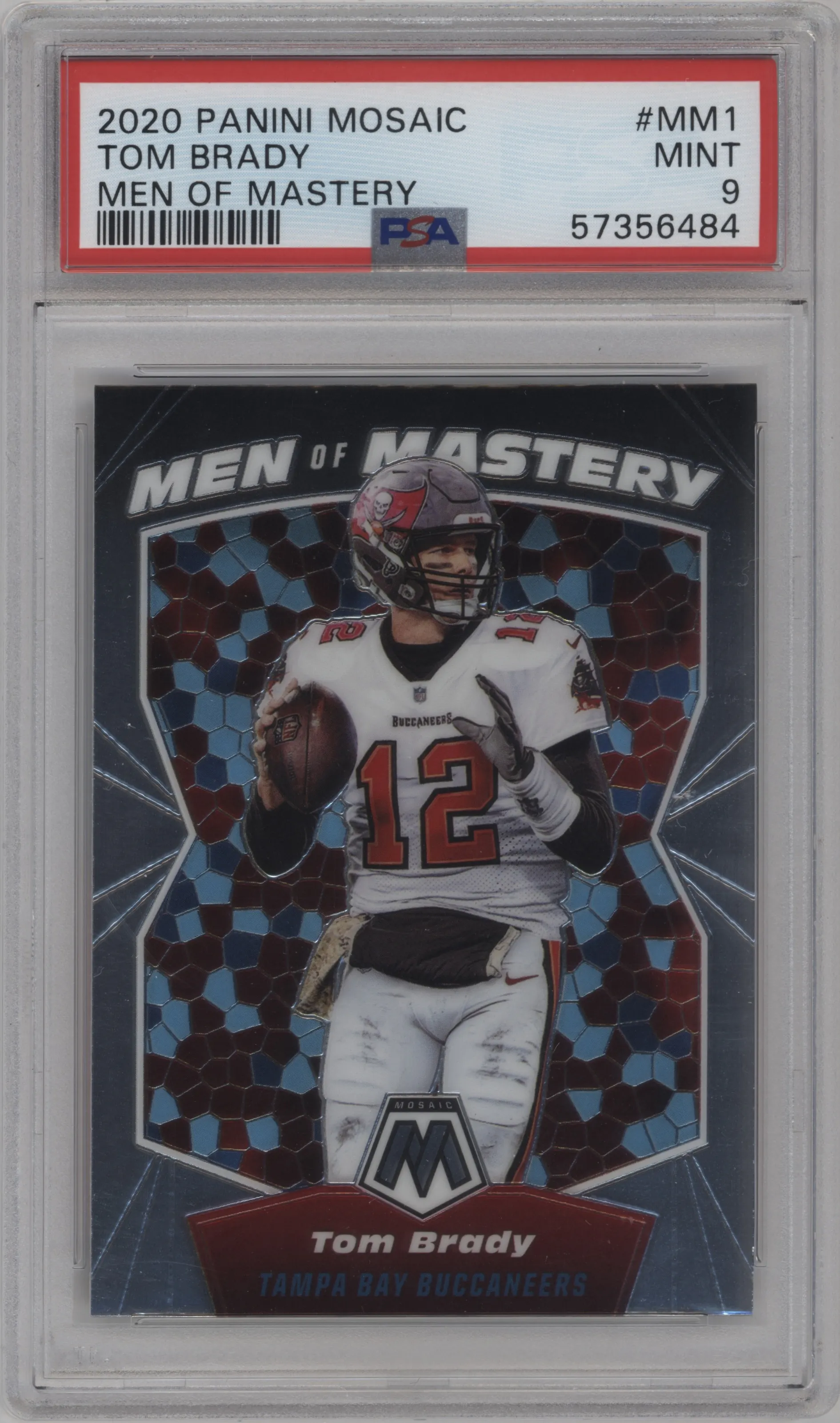 2020 Panini Mosaic Men of Mastery Tom Brady PSA 9