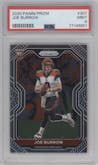 Joe Burrow from the 2020 Panini Prizm set graded by PSA and given an overall grade of 9.
