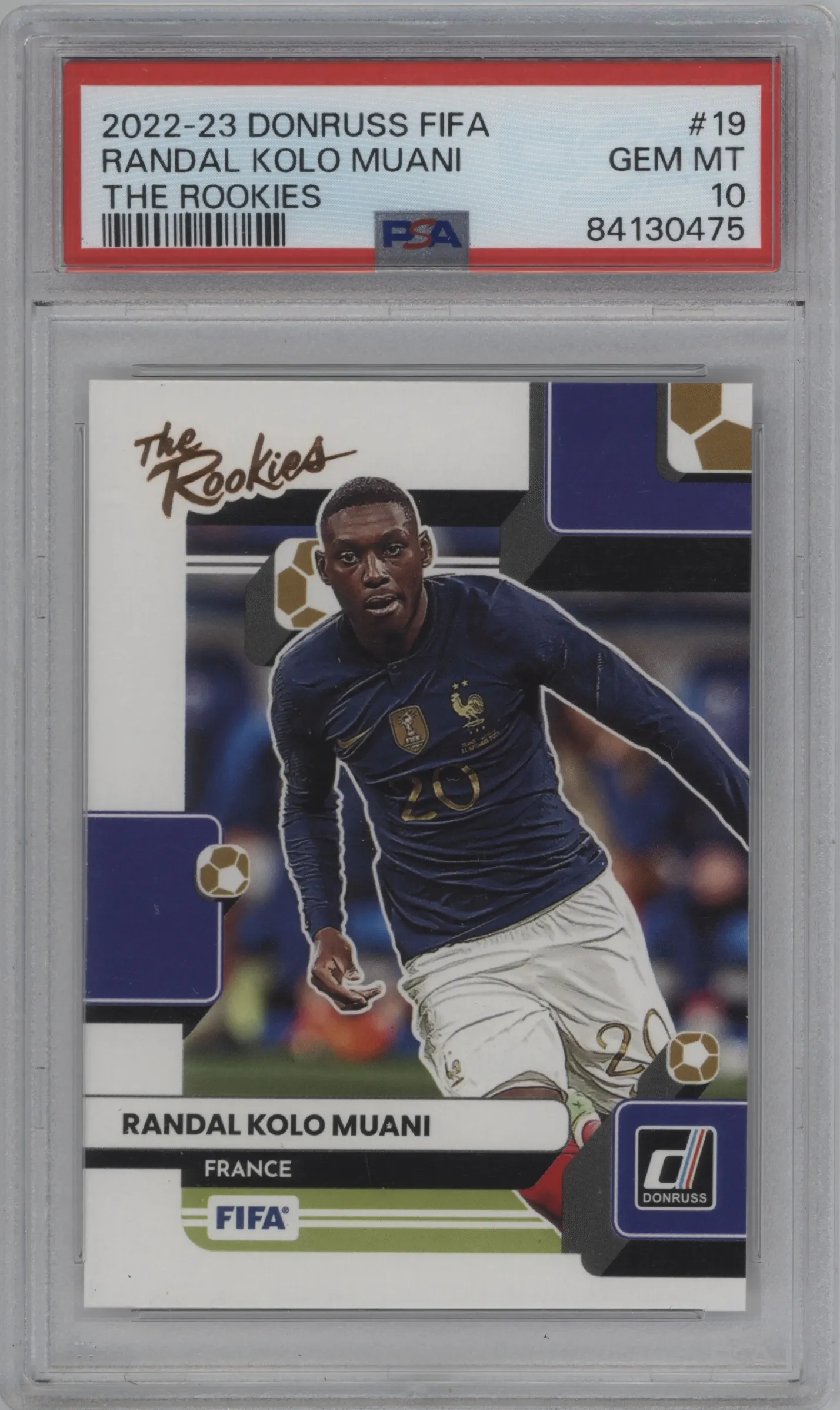 2022 Panini Donruss The Rookies Randal Kolo Muani PSA 10
