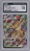 Leafeon VMAX from the 2021 Pokemon SWSH set graded by CSG and given an overall grade of 10.
