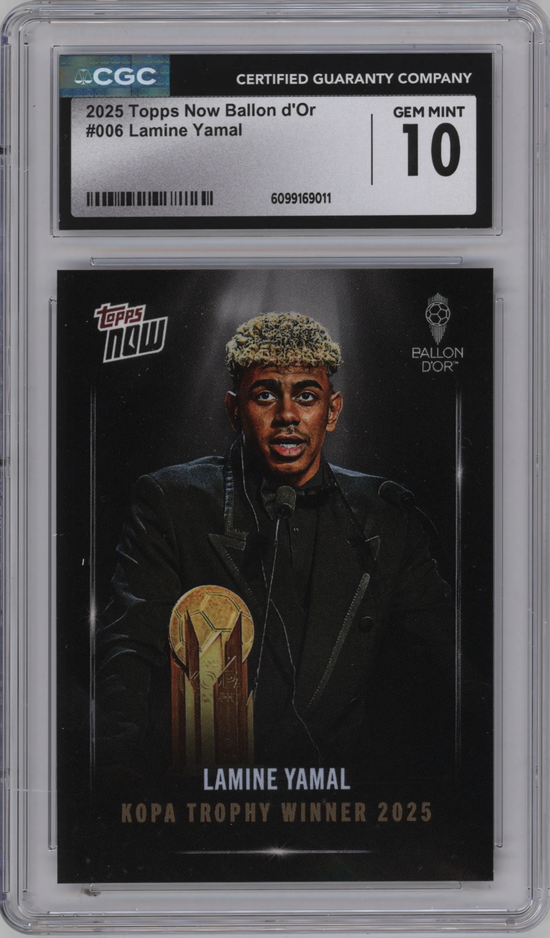 2025 Topps Now Ballon d'Or Lamine Yamal CGC 10