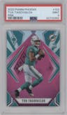 Tua Tagovailoa from the 2020 Panini Phoenix set featuring a Pink parallel graded by PSA and given an overall grade of 9.
