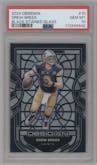 Drew Brees from the 2024 Panini Obsidian set graded by PSA and given an overall grade of 10.