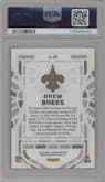 Drew Brees from the 2024 Panini Obsidian set graded by PSA and given an overall grade of 10.