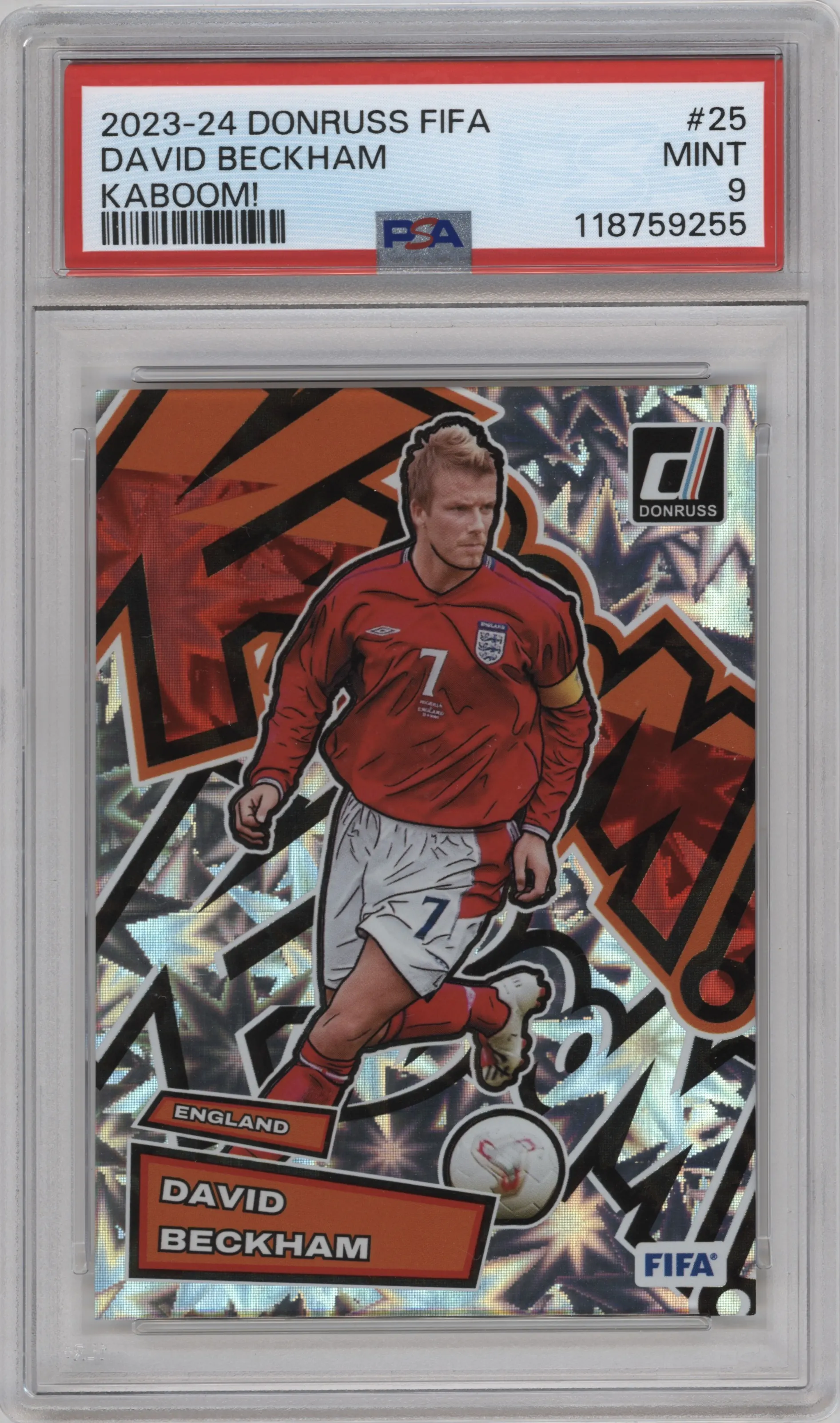 2023 Panini Donruss Kaboom! David Beckham #25 PSA 9