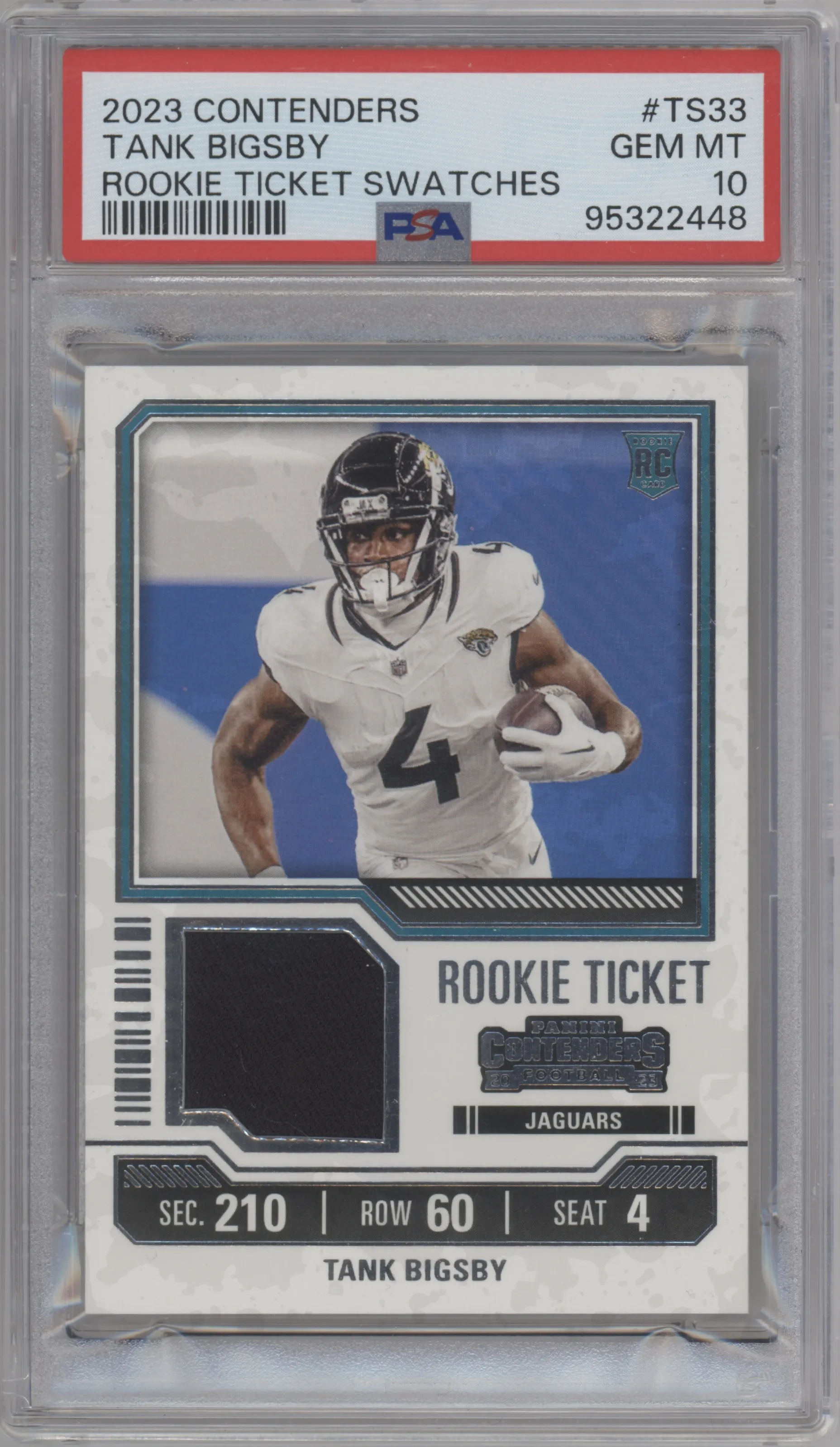 2023 Panini Contenders Rke.Tkt.Swch. Tank Bigsby PSA 10