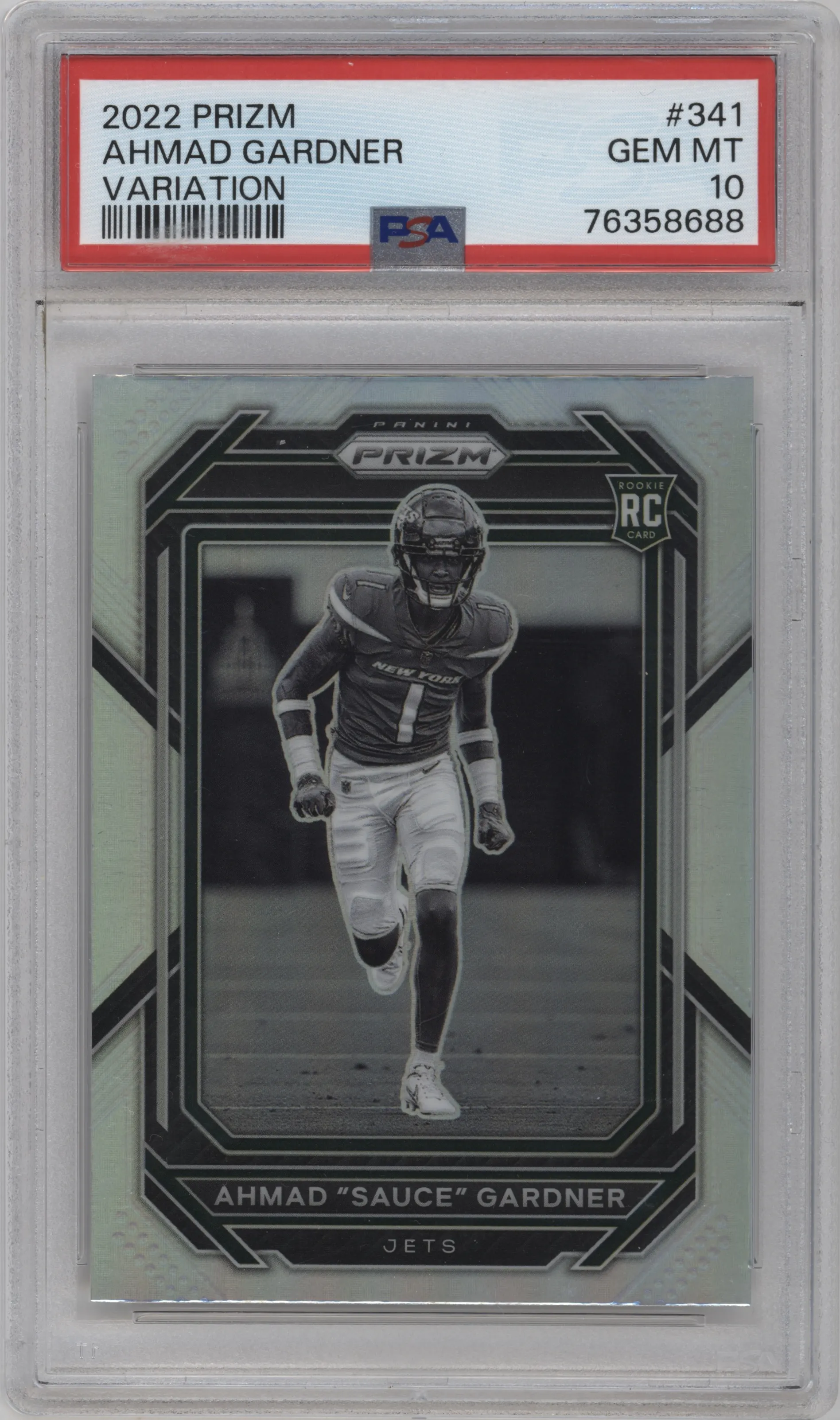 2022 Panini Prizm Rke.Variation Ahmad "Sauce" Gardner #341 PSA 10