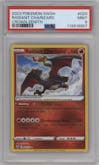 Radiant Charizard from the 2023 Pokemon SWSH set graded by PSA and given an overall grade of 9.