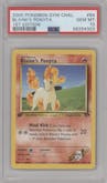 Blaine's Ponyta from the 2000 Pokemon GH set graded by PSA and given an overall grade of 10.