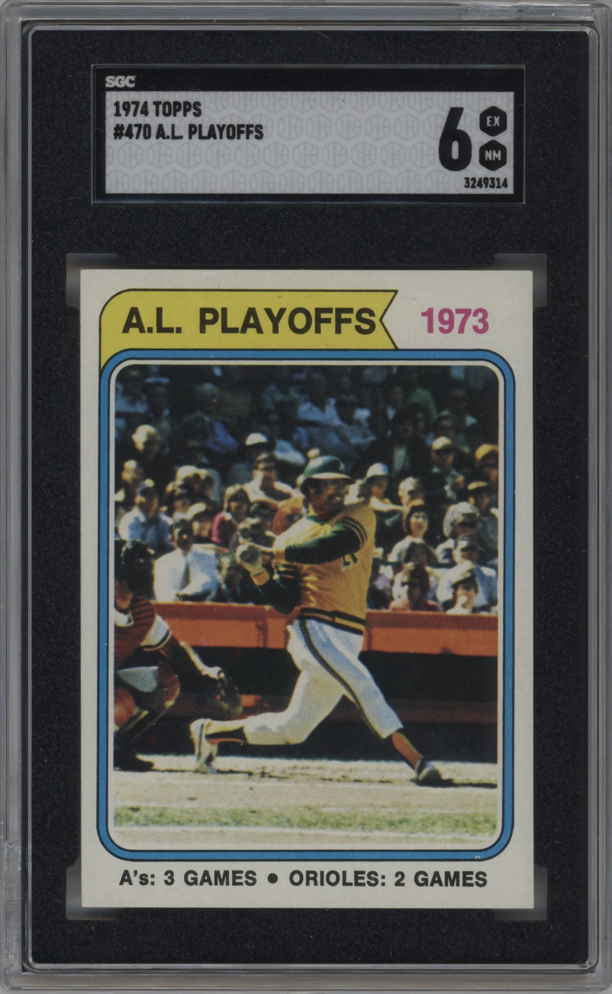 1974 Topps A.L. Playoffs SGC 6